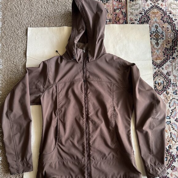 MARMOT Women's M Brown Full Zip Stand Collar Zip Pocket Hooded Jacket - Picture 4 of 17